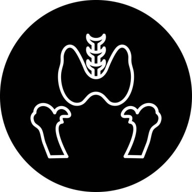 İnsan kafatası simgesinin vektör çizimi