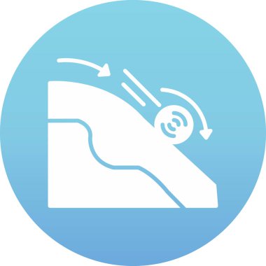 Araba yarış pisti simgesinin vektör illüstrasyonu