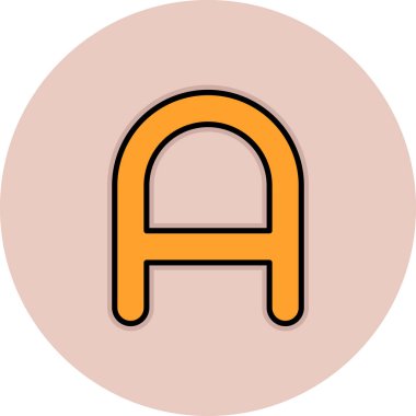 Modern bir harfin vektör simgesi a