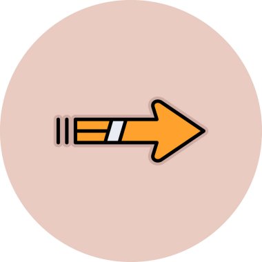 ok vektörü renk çizgisi simgesi