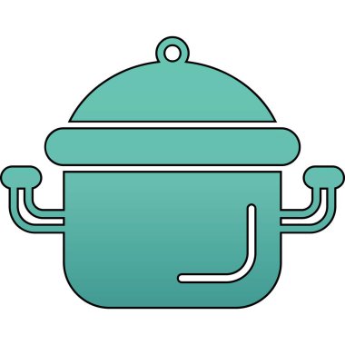 yemek pişirme kabı vektör illüstrasyonlu mutfak gereci