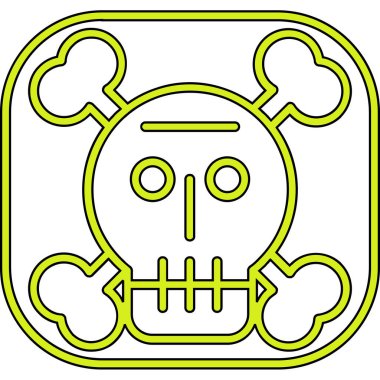 kafatası simgesi. özet vektörü