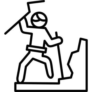 Savaşçı adam simgesi, basit stil