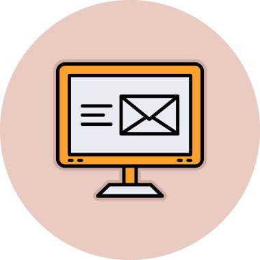 E-posta. Web simgesi basit illüstrasyon