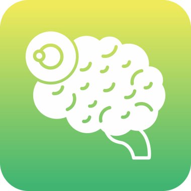 beyin ikonu vektör illüstrasyonu