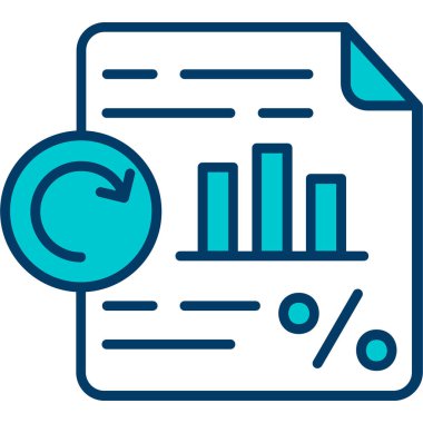 iş raporu simgesi vektör özeti çizimi