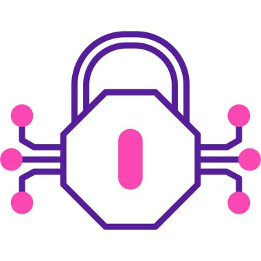 Kilit. Web simgesi basit illüstrasyon