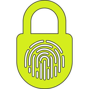 Basit vektör illüstrasyon güvenlik kilidi simgesi