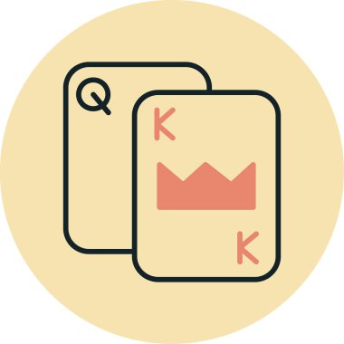 kartlar simgesi vektör illüstrasyon