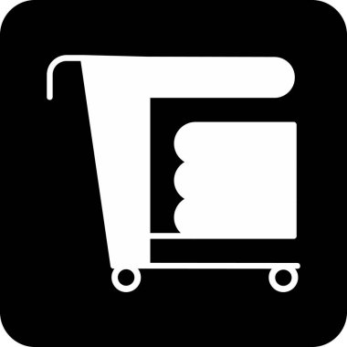 Alışveriş arabası ikon vektör illüstrasyonu