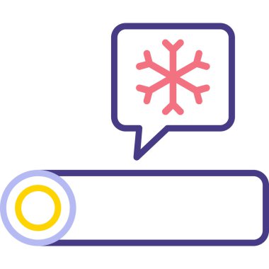 Bir karikatür kar tanesi simgesinin vektör çizimi