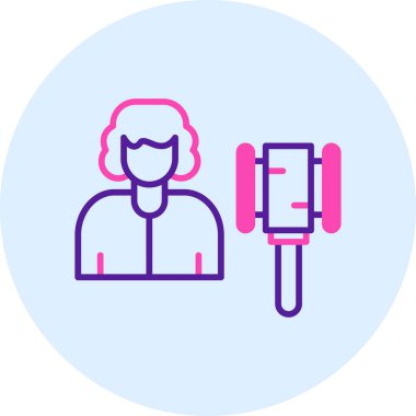 Bir kadın simgesinin vektör illüstrasyonu