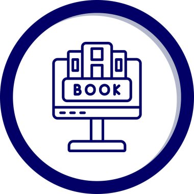 kitap web simgesi, basit illüstrasyon