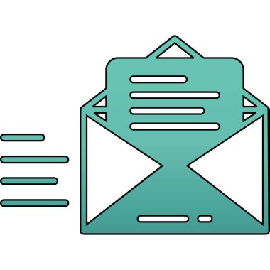 e-posta adresi simgesi. e-posta posta adresi vektör rengi düz izole