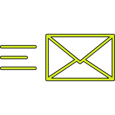 e-posta mektup simgesi, vektör çizim