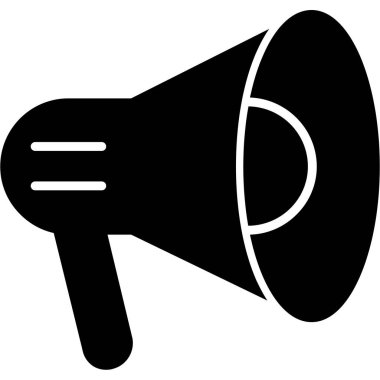 megafon web simgesi, vektör çizim