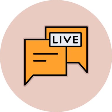 Canlı simge vektör illüstrasyonu