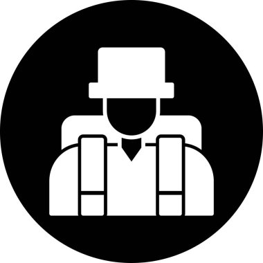 İş adamı simgesi vektör illüstrasyonu