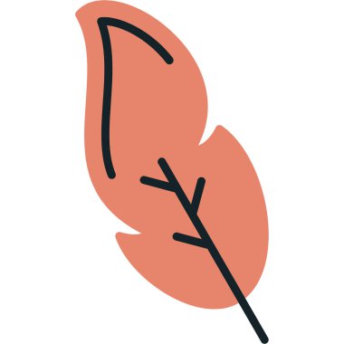 Yaprak. Web simgesi basit illüstrasyon