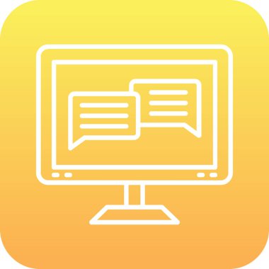 bilgisayar monitörü ve mobil simge