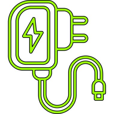 Elektrik kablo simgesi, anahat stili