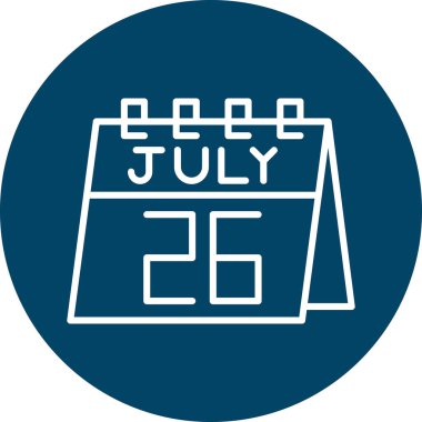 Takvim simgesinin vektör illüstrasyonu