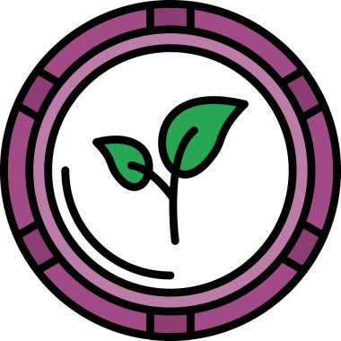 Yapraklı bir bitkinin vektör çizimi