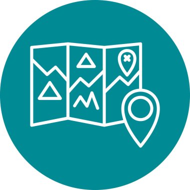 konum haritası simgesi taslak biçimi