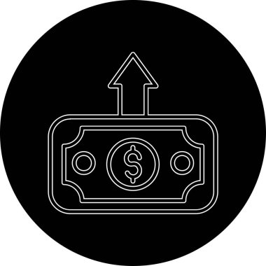 Para için. Web simgesi basit illüstrasyon