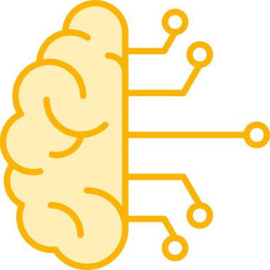 Beyin. Web simgesi basit illüstrasyon