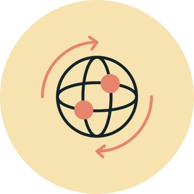 Küresel ağ vektör çizim renkli