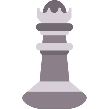 Satranç kralı simgesi, düz stil