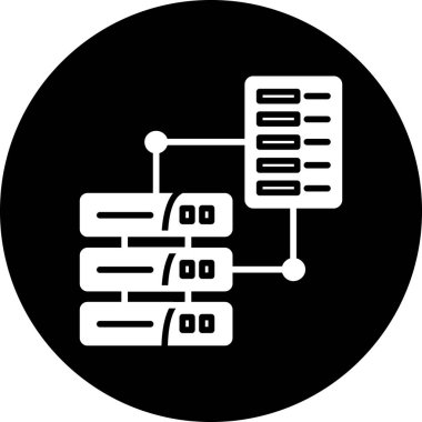 Veri Aktarımı web simgesi basit vektör illüstrasyonu