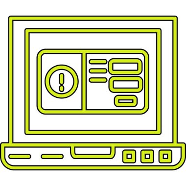 Video oynatıcı simgesi renk ana hatları vektörü