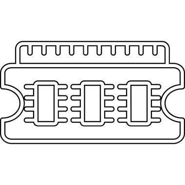 Teleferik ikonu. Web için kablo vektör simgelerinin özet çizimi