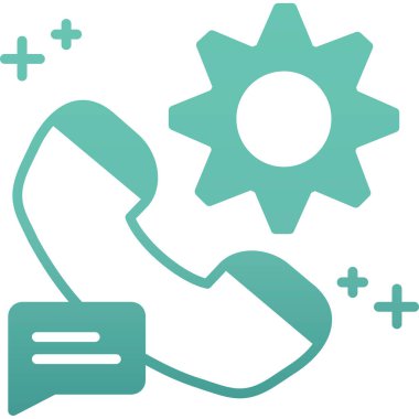 Müşteri servis simgesi vektör illüstrasyonu