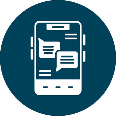 mobil sohbet simgesi. vektör illüstrasyonu