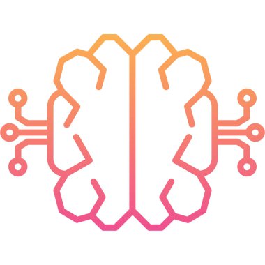 beyin ikonu vektör illüstrasyonu