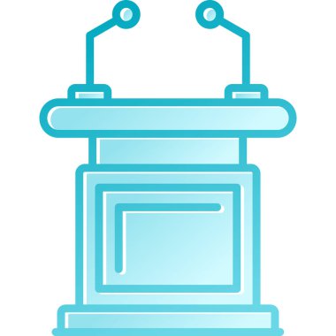 Mavi simgenin vektör illüstrasyonu