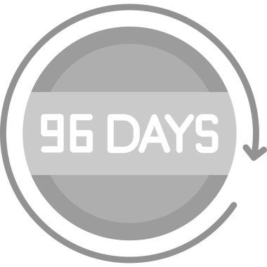 gün simgesi. Tam 80 gün. hafta geri sayımı.