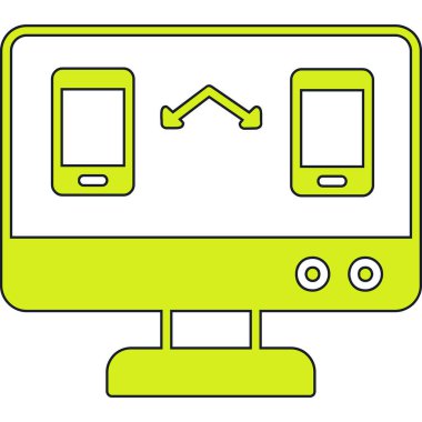 Modern bir simgenin basit bir vektör illüstrasyonu