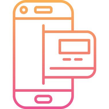 cep telefonu vektör çizgisi simgesi