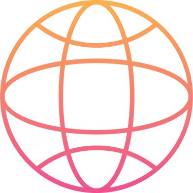 Dünya küresel ikon vektör çizimi tasarımı