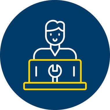 İş ve finans simgesinin vektör illüstrasyonu