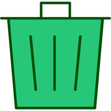 Çöp. Web simgesi basit illüstrasyon