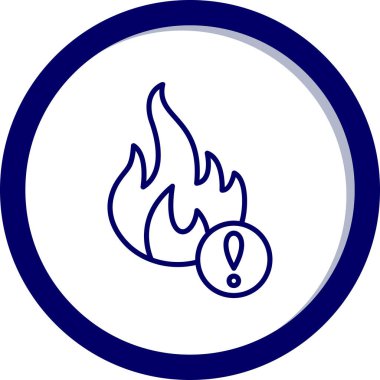 Ateş ikonu. vektör illüstrasyonu