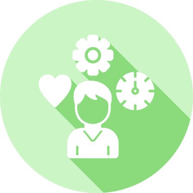 Bir kadının kalbinin vektör çizimi