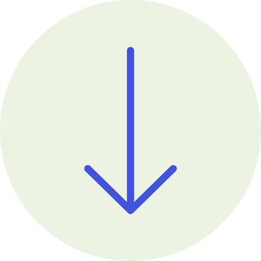 ok aşağı simge vektör illüstrasyonu