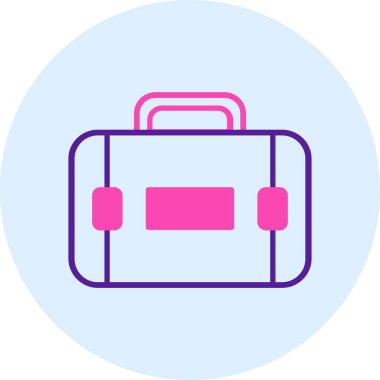 Çanta. Web simgesi basit illüstrasyon