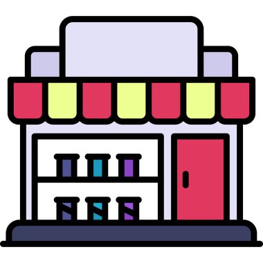 Mağaza. Web simgesi basit illüstrasyon